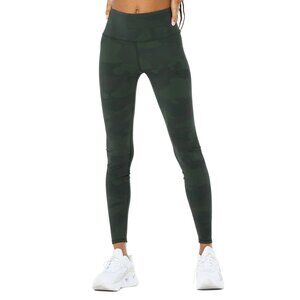 Alo High-Waist Camo Vapor Legging (29") in Hunter Camouflage - Size L